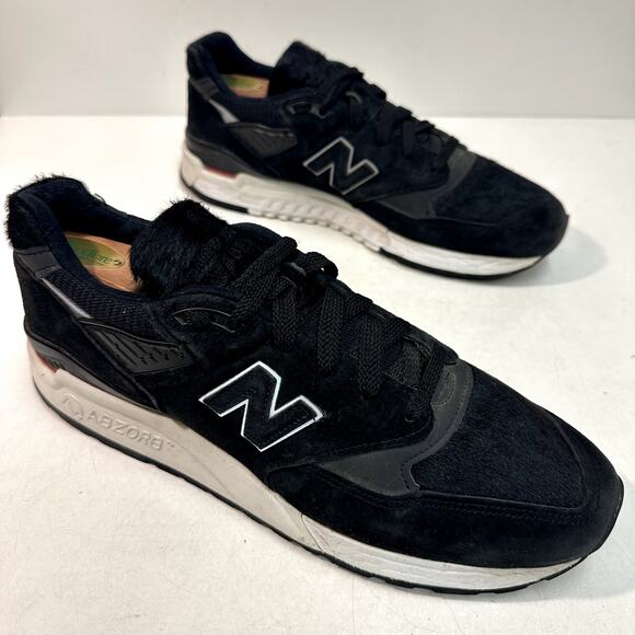 VERY GOOD New Balance 998 Pony Hair Black White M998TCB Made in USA Men\'s 11